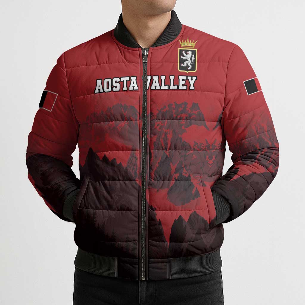 Custom Aosta Valley Bomber Puffer Jacket Mont Blanc Sporty Style - Wonder Print Shop