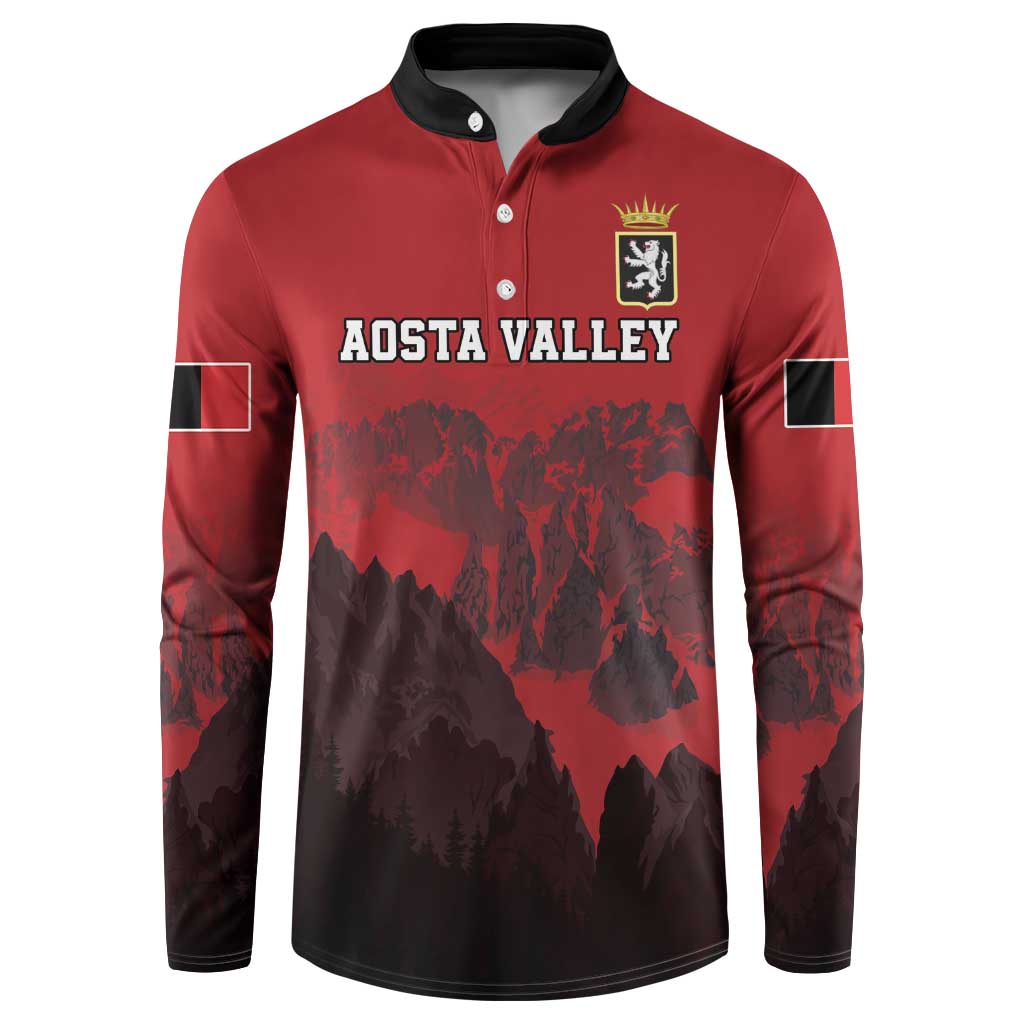 Custom Aosta Valley Button Sweatshirt Mont Blanc Sporty Style - Wonder Print Shop