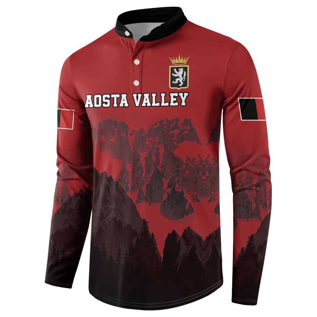 Custom Aosta Valley Button Sweatshirt Mont Blanc Sporty Style - Wonder Print Shop