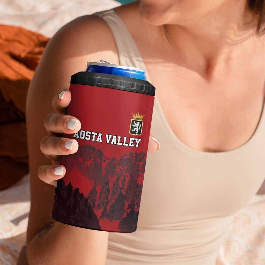 Custom Aosta Valley 4 in 1 Can Cooler Tumbler Mont Blanc Sporty Style - Wonder Print Shop