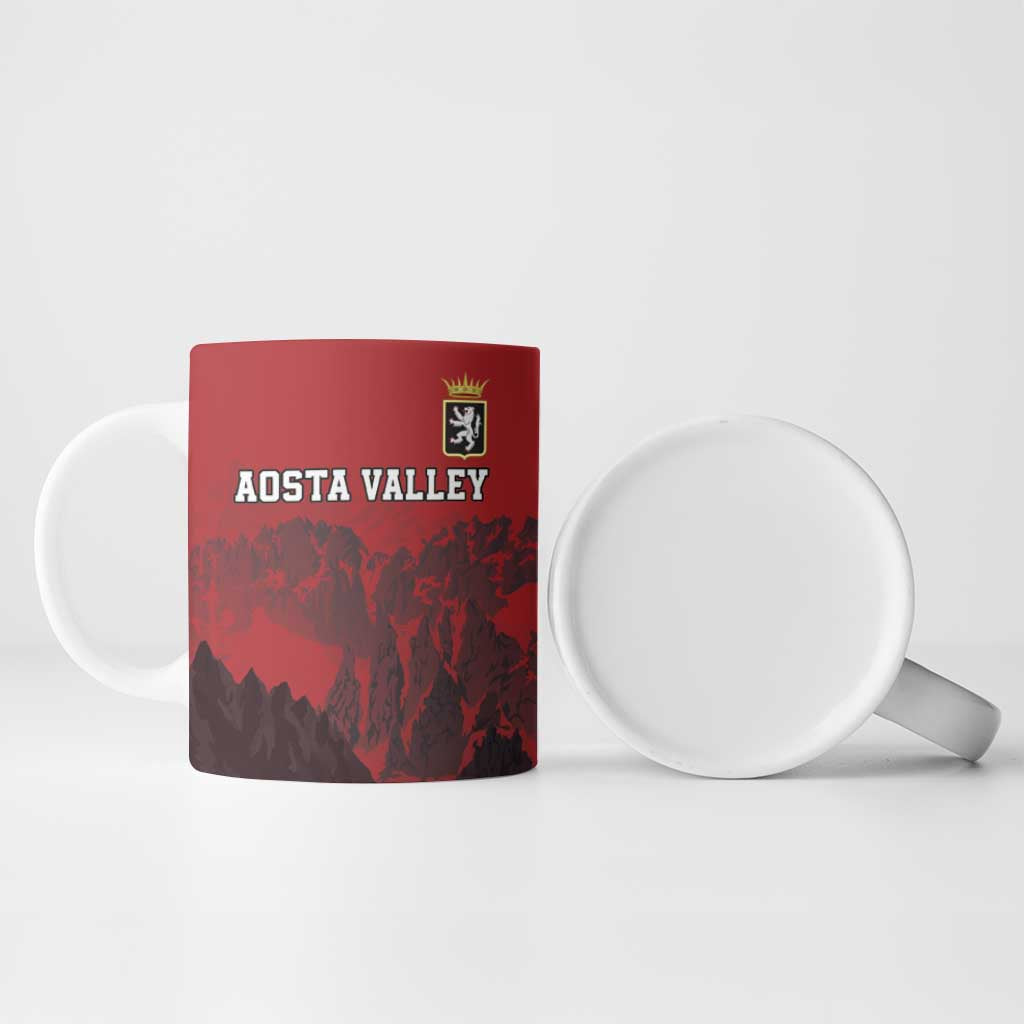 Custom Aosta Valley Ceramic Mug Mont Blanc Sporty Style - Wonder Print Shop