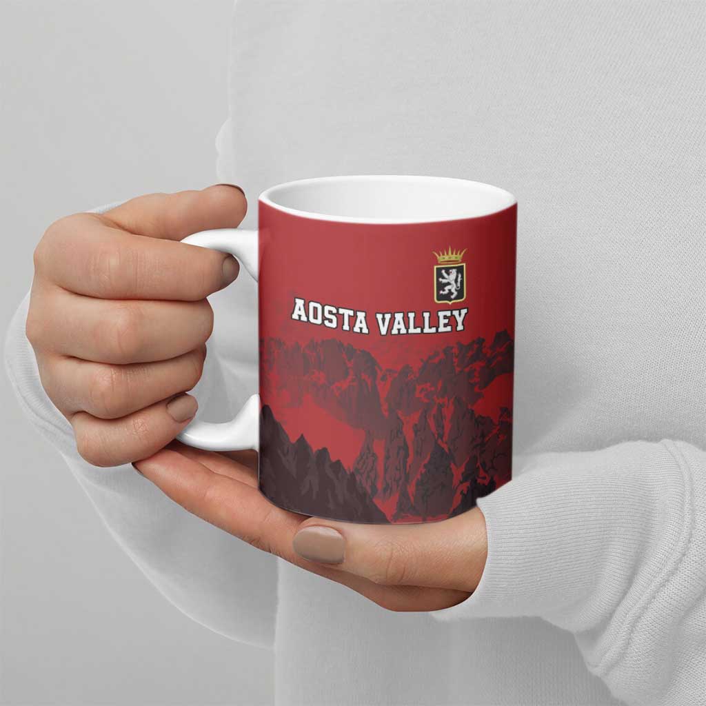 Custom Aosta Valley Ceramic Mug Mont Blanc Sporty Style - Wonder Print Shop