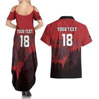 Custom Aosta Valley Couples Matching Summer Maxi Dress and Hawaiian Shirt Mont Blanc Sporty Style - Wonder Print Shop