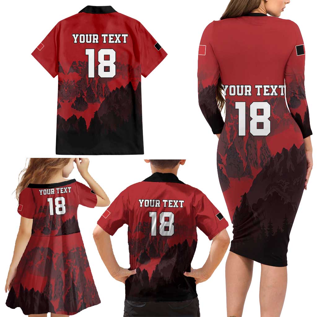 Custom Aosta Valley Family Matching Long Sleeve Bodycon Dress and Hawaiian Shirt Mont Blanc Sporty Style - Wonder Print Shop