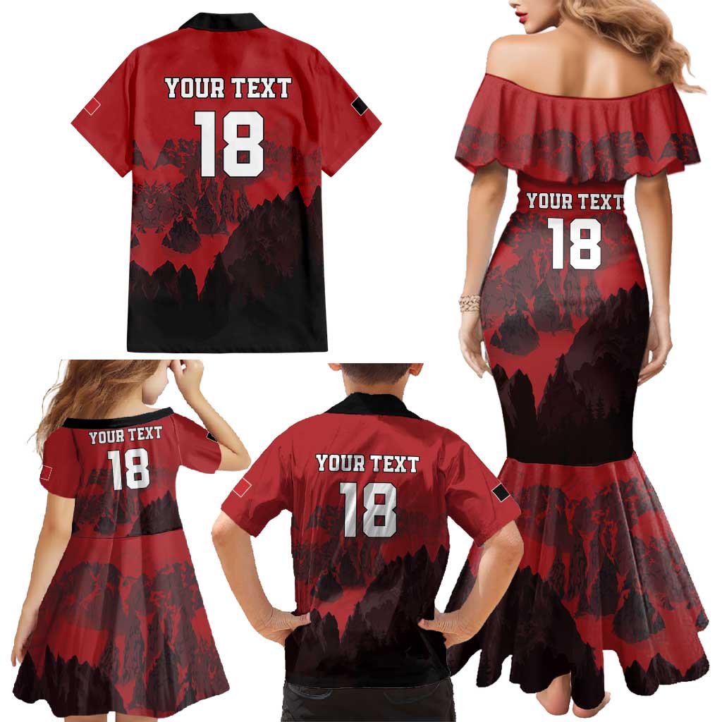 Custom Aosta Valley Family Matching Mermaid Dress and Hawaiian Shirt Mont Blanc Sporty Style - Wonder Print Shop