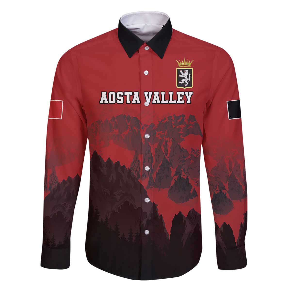 Custom Aosta Valley Family Matching Off The Shoulder Long Sleeve Dress and Hawaiian Shirt Mont Blanc Sporty Style - Wonder Print Shop