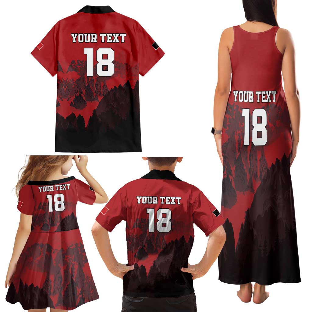 Custom Aosta Valley Family Matching Tank Maxi Dress and Hawaiian Shirt Mont Blanc Sporty Style - Wonder Print Shop