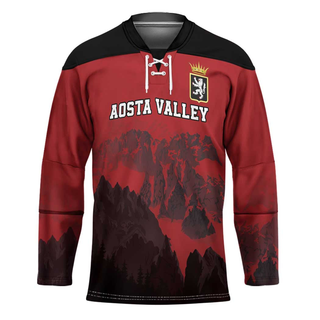 Custom Aosta Valley Hockey Jersey Mont Blanc Sporty Style - Wonder Print Shop