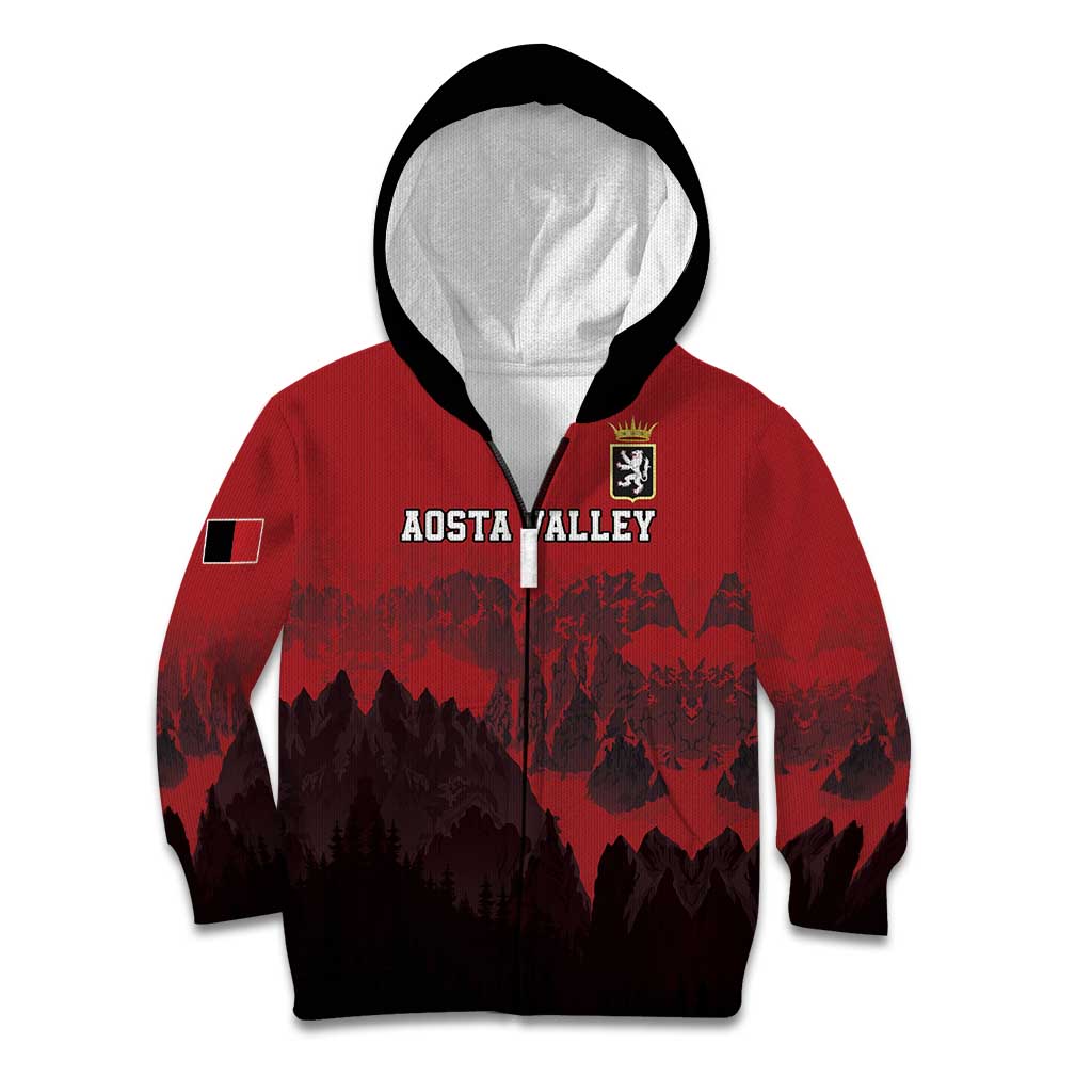 Custom Aosta Valley Kid Hoodie Mont Blanc Sporty Style - Wonder Print Shop