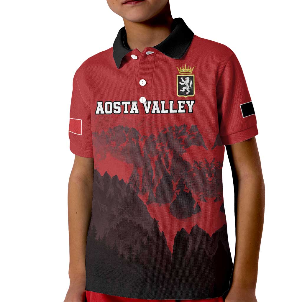 Custom Aosta Valley Kid Polo Shirt Mont Blanc Sporty Style - Wonder Print Shop