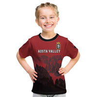 Custom Aosta Valley Kid T Shirt Mont Blanc Sporty Style - Wonder Print Shop