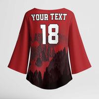 Custom Aosta Valley Kimono Sleeve Blouse Mont Blanc Sporty Style - Wonder Print Shop