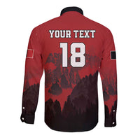 Custom Aosta Valley Long Sleeve Button Shirt Mont Blanc Sporty Style - Wonder Print Shop