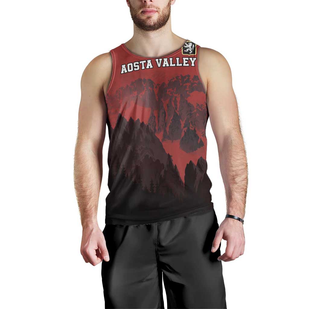 Custom Aosta Valley Men Tank Top Mont Blanc Sporty Style - Wonder Print Shop
