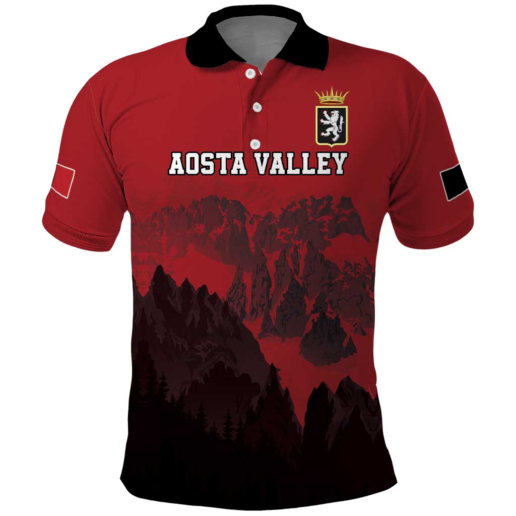 Custom Aosta Valley Polo Shirt Mont Blanc Sporty Style - Wonder Print Shop