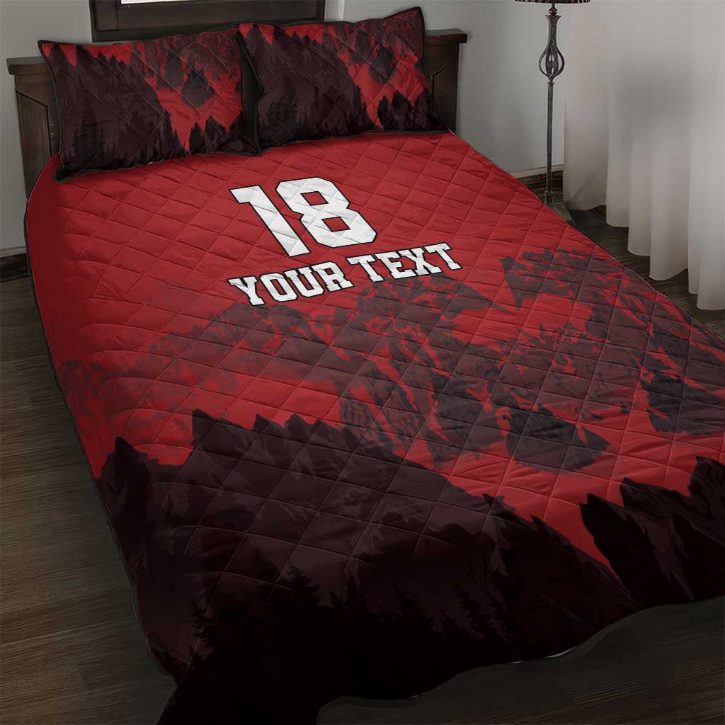 Custom Aosta Valley Quilt Bed Set Mont Blanc Sporty Style - Wonder Print Shop