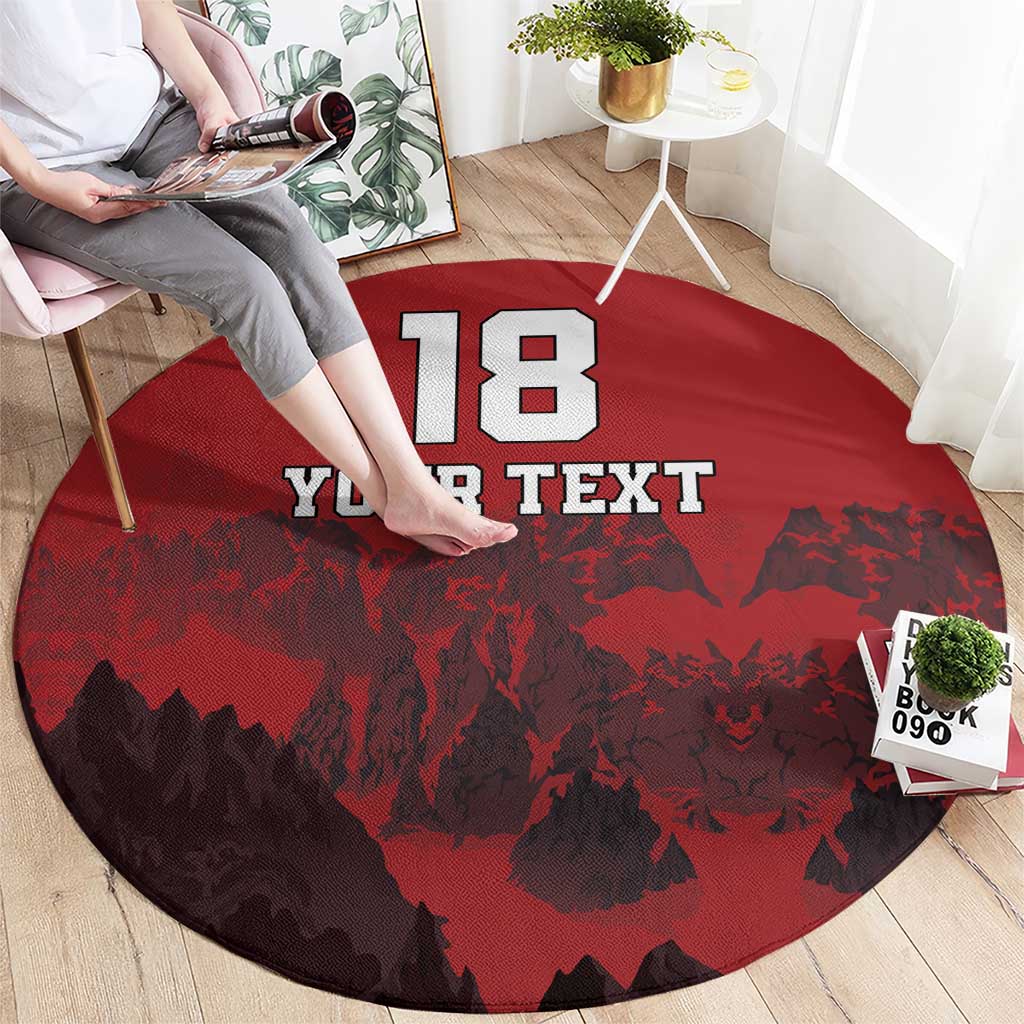 Custom Aosta Valley Round Carpet Mont Blanc Sporty Style - Wonder Print Shop