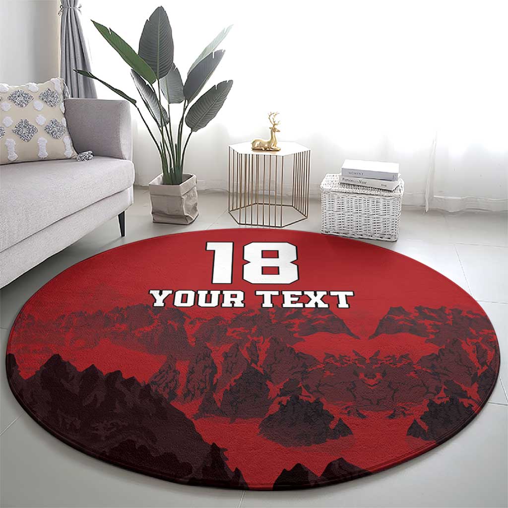 Custom Aosta Valley Round Carpet Mont Blanc Sporty Style - Wonder Print Shop