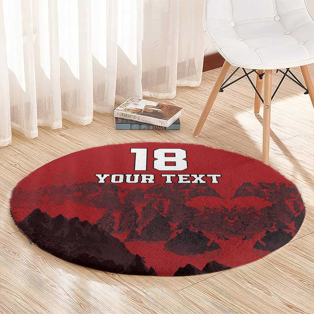 Custom Aosta Valley Round Carpet Mont Blanc Sporty Style - Wonder Print Shop