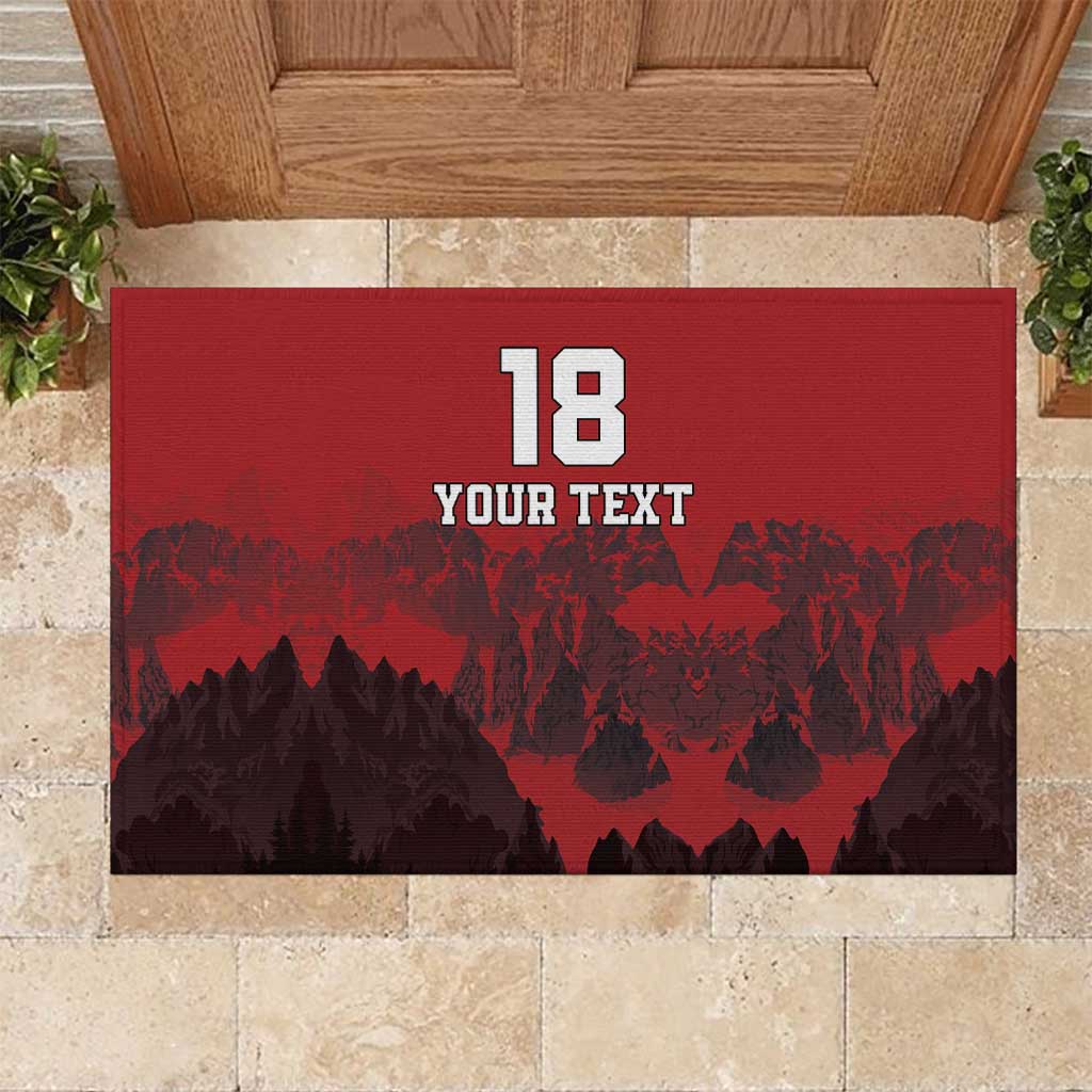 Custom Aosta Valley Rubber Doormat Mont Blanc Sporty Style - Wonder Print Shop