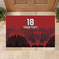 Custom Aosta Valley Rubber Doormat Mont Blanc Sporty Style - Wonder Print Shop