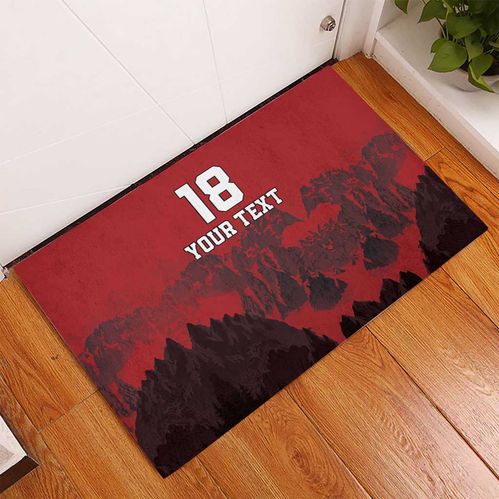 Custom Aosta Valley Rubber Doormat Mont Blanc Sporty Style - Wonder Print Shop