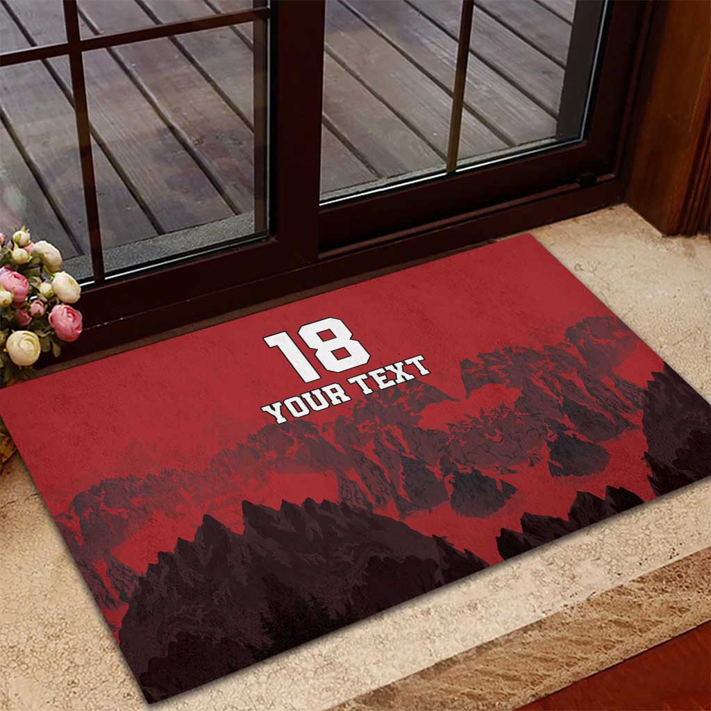 Custom Aosta Valley Rubber Doormat Mont Blanc Sporty Style - Wonder Print Shop