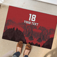 Custom Aosta Valley Rubber Doormat Mont Blanc Sporty Style - Wonder Print Shop