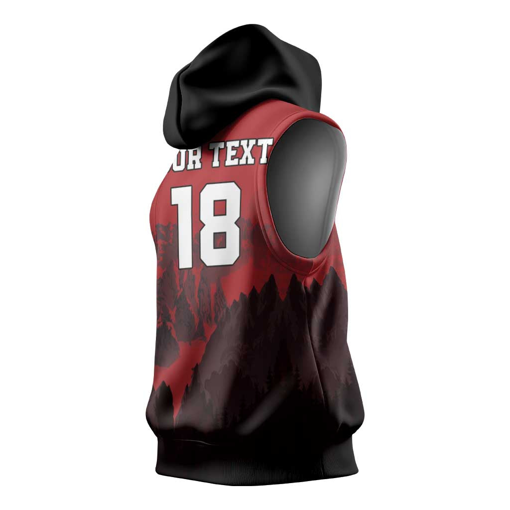 Custom Aosta Valley Sleeveless Hoodie Mont Blanc Sporty Style - Wonder Print Shop