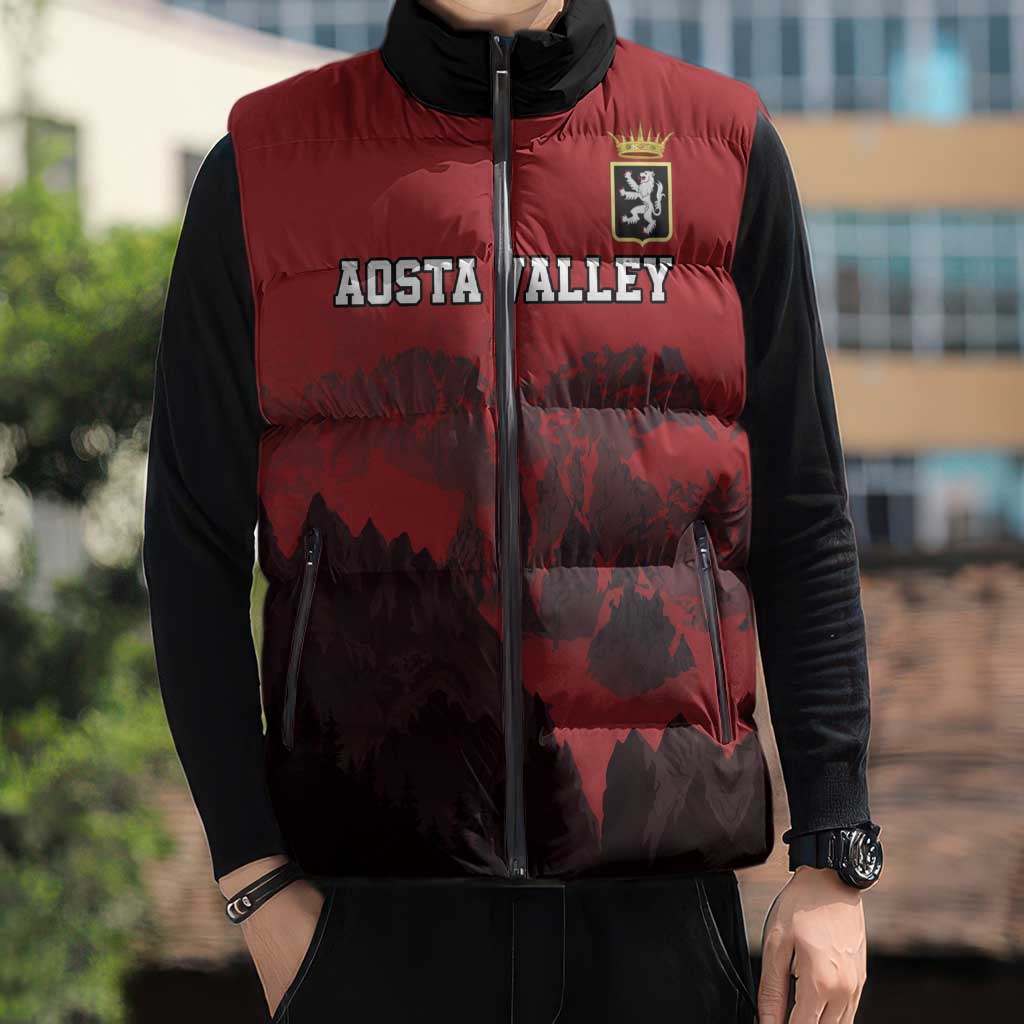 Custom Aosta Valley Sleeveless Puffer Jacket Mont Blanc Sporty Style - Wonder Print Shop