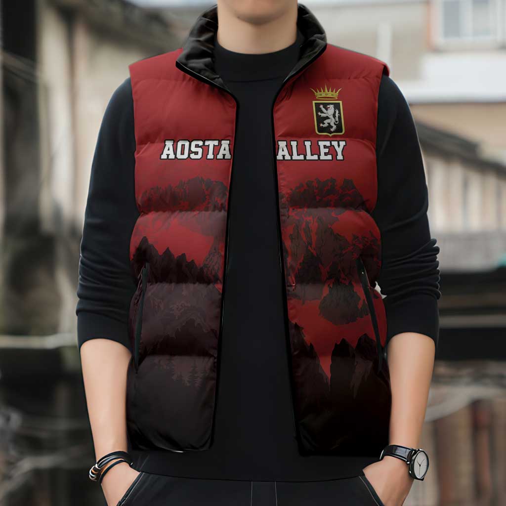 Custom Aosta Valley Sleeveless Puffer Jacket Mont Blanc Sporty Style - Wonder Print Shop