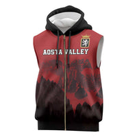 Custom Aosta Valley Sleeveless Zip Hoodie Mont Blanc Sporty Style - Wonder Print Shop