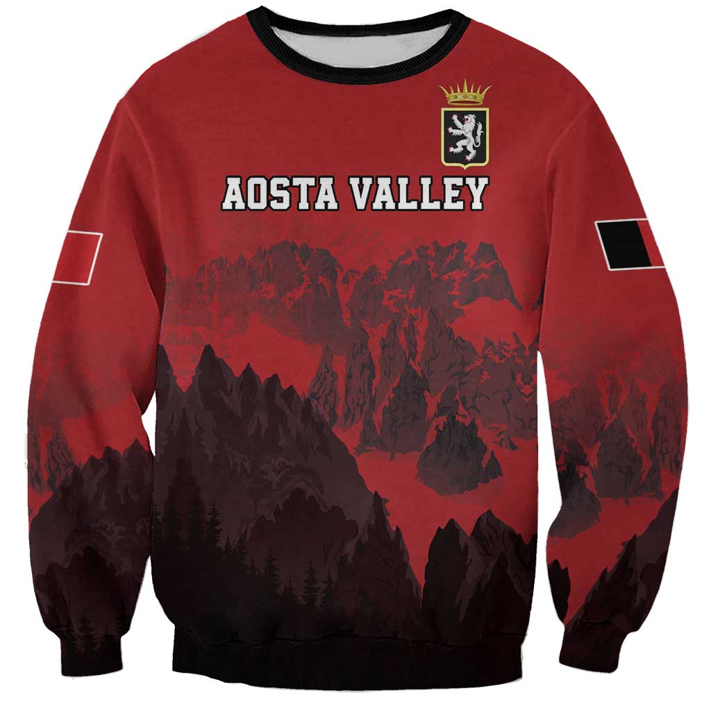 Custom Aosta Valley Sweatshirt Mont Blanc Sporty Style - Wonder Print Shop