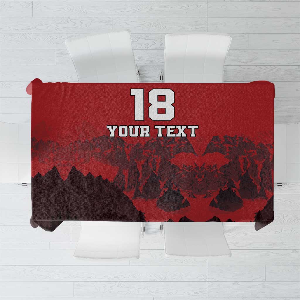 Custom Aosta Valley Tablecloth Mont Blanc Sporty Style - Wonder Print Shop