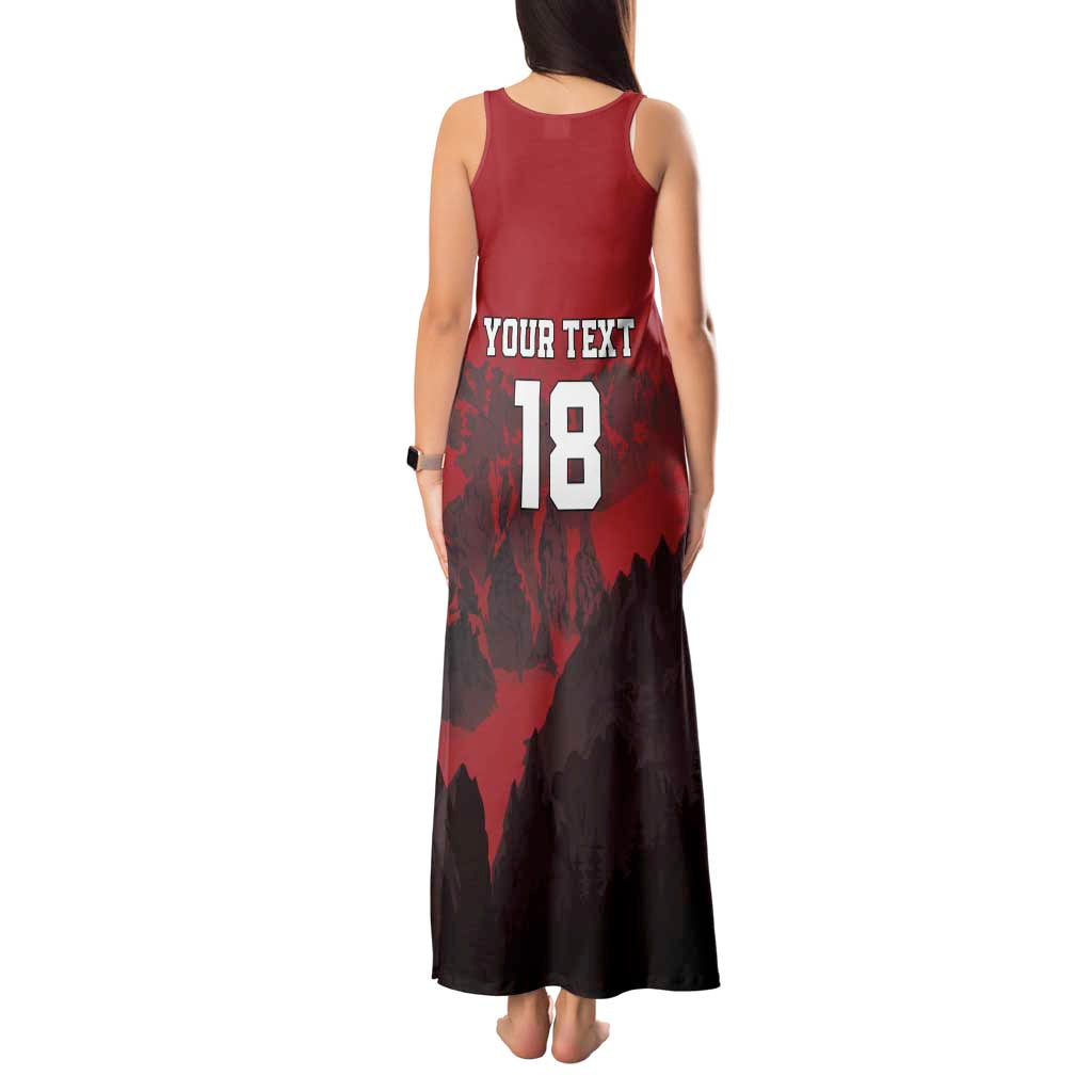 Custom Aosta Valley Tank Maxi Dress Mont Blanc Sporty Style - Wonder Print Shop