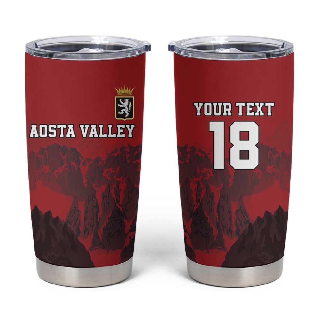 Custom Aosta Valley Tumbler Cup Mont Blanc Sporty Style - Wonder Print Shop