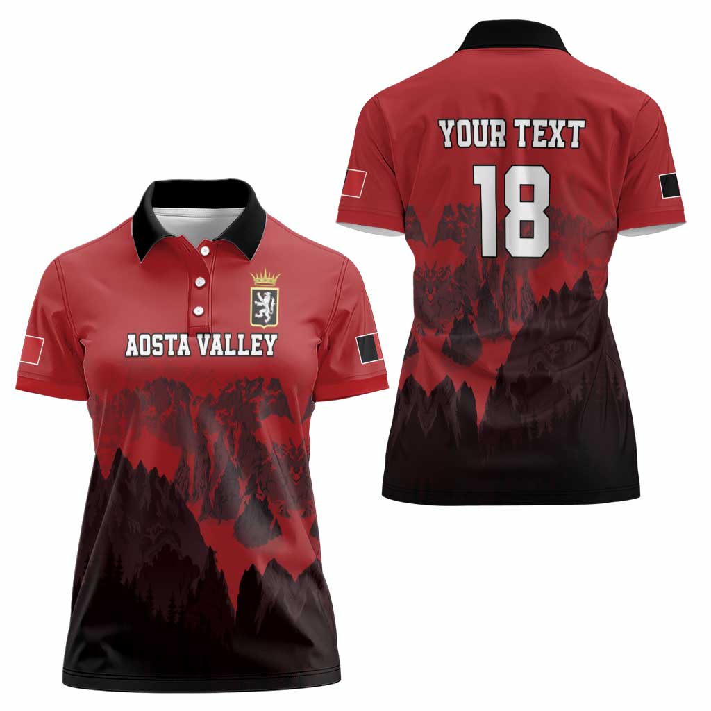 Custom Aosta Valley Women Polo Shirt Mont Blanc Sporty Style - Wonder Print Shop