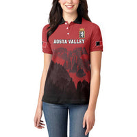 Custom Aosta Valley Women Polo Shirt Mont Blanc Sporty Style - Wonder Print Shop