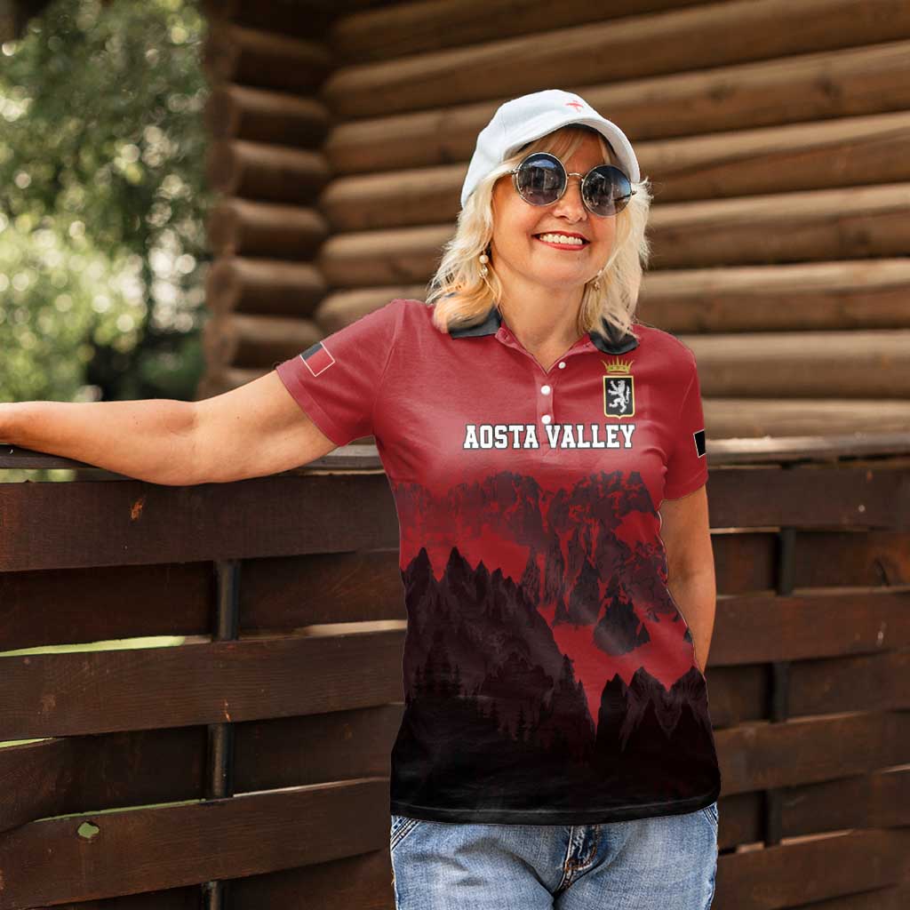 Custom Aosta Valley Women Polo Shirt Mont Blanc Sporty Style - Wonder Print Shop