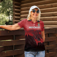 Custom Aosta Valley Women Polo Shirt Mont Blanc Sporty Style - Wonder Print Shop