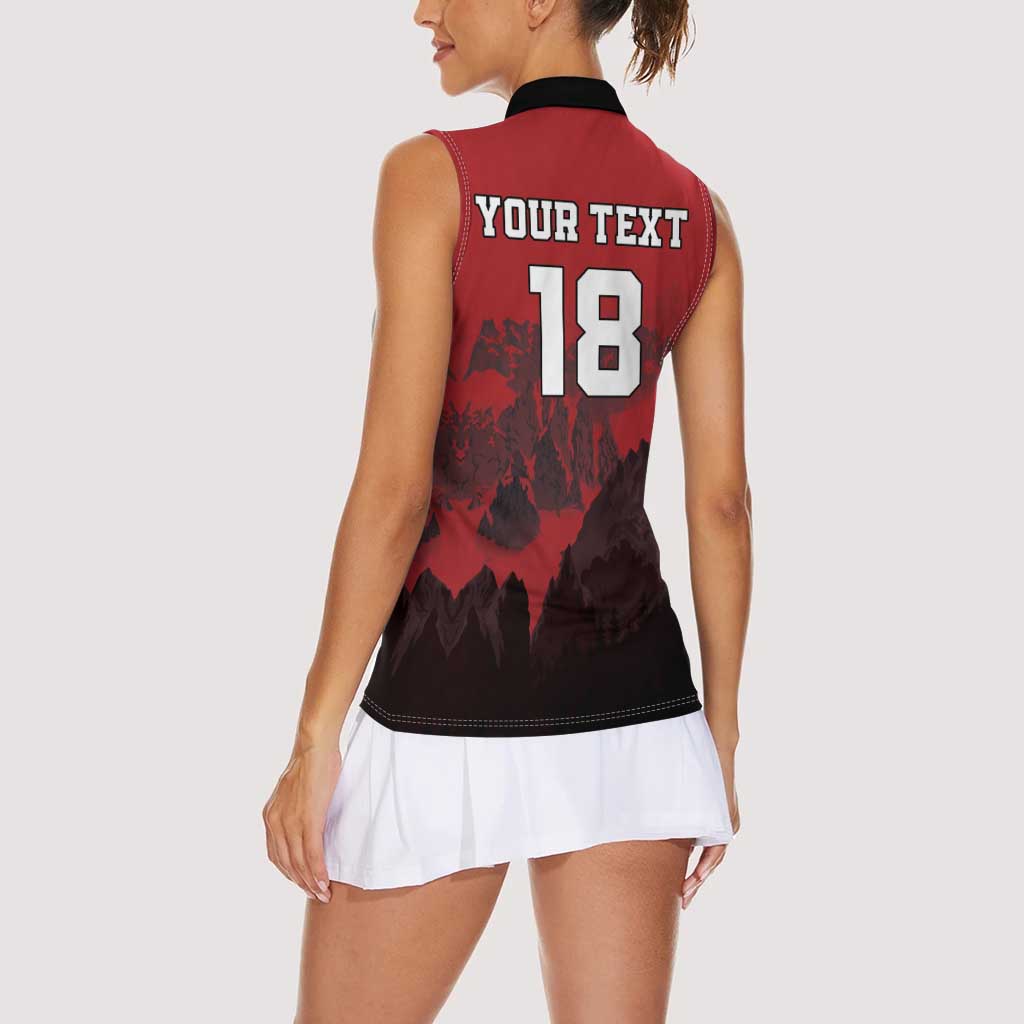 Custom Aosta Valley Women Sleeveless Polo Shirt Mont Blanc Sporty Style - Wonder Print Shop
