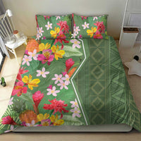 Africa Tropical Flowers Bedding Set Green Version - Wonder Print Shop