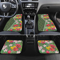 Africa Tropical Flowers Car Mats Green Version - Wonder Print Shop