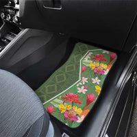 Africa Tropical Flowers Car Mats Green Version - Wonder Print Shop