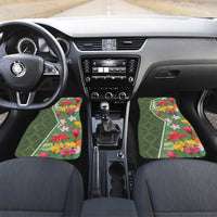 Africa Tropical Flowers Car Mats Green Version - Wonder Print Shop