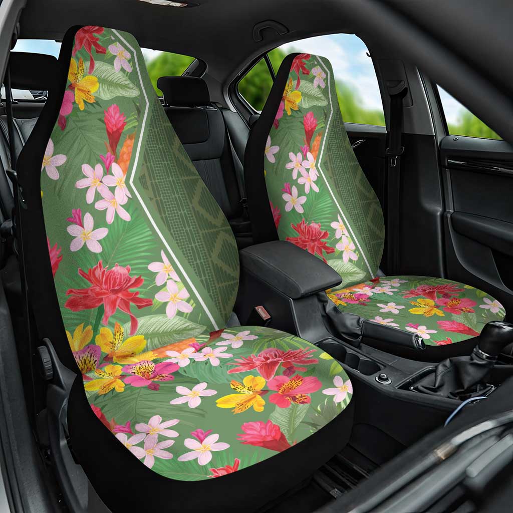 Africa Tropical Flowers Car Seat Cover Green Version - Wonder Print Shop