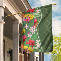 Africa Tropical Flowers Garden Flag Green Version - Wonder Print Shop