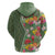 Africa Tropical Flowers Hoodie Green Version - Wonder Print Shop