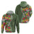 Africa Tropical Flowers Hoodie Green Version - Wonder Print Shop