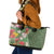 Africa Tropical Flowers Leather Tote Bag Green Version - Wonder Print Shop